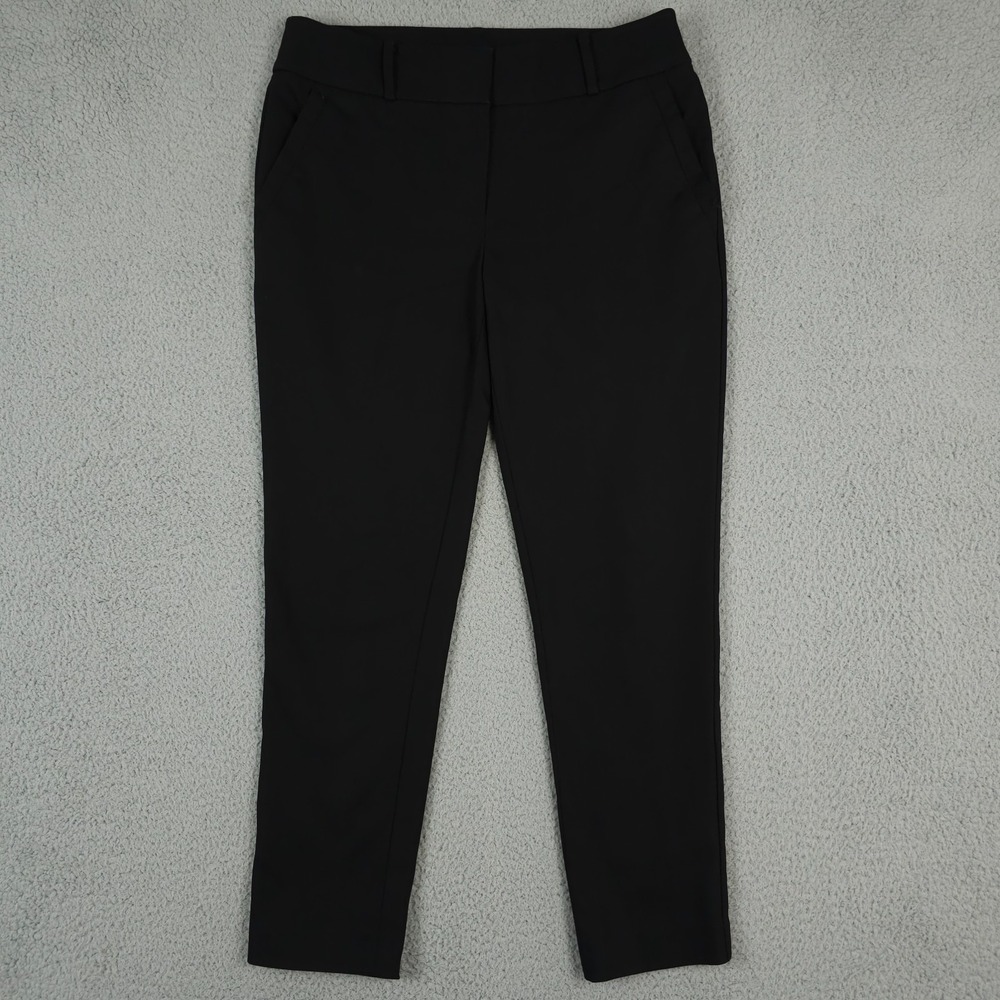 Ann Taylor LOFT Pants Womens 6 Black Marissa Skinny Trousers Stretch Office FLAW